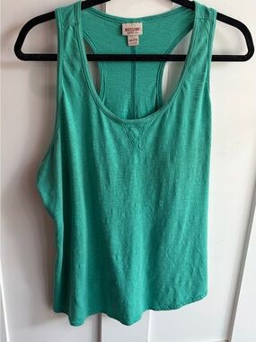Mossimo Supply Co. Teal Scoop Neck Racerback Tank